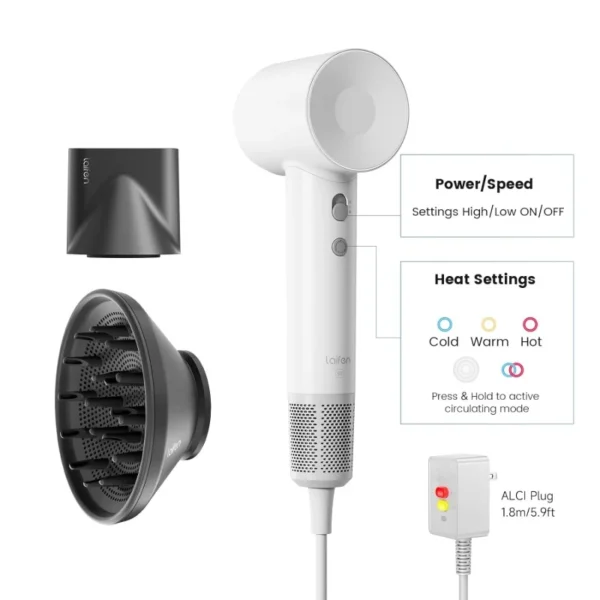 Laifen Hair Dryer Swift SE, 200 Million Negative Ionic Blow Dryer - Image 2